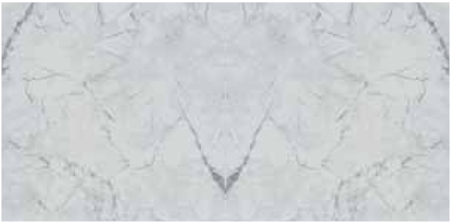 Invisible Marble Wit in bookmatch (OpenBook) uitvoering - twee gespiegelde slabs